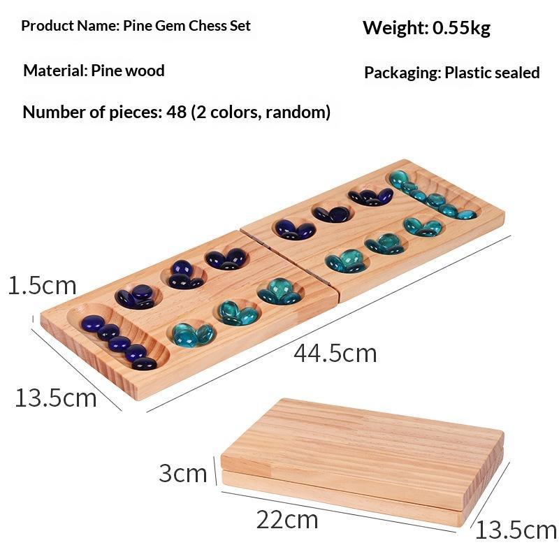 Board Game Night - New Wooden Foldable Mancala Board Game