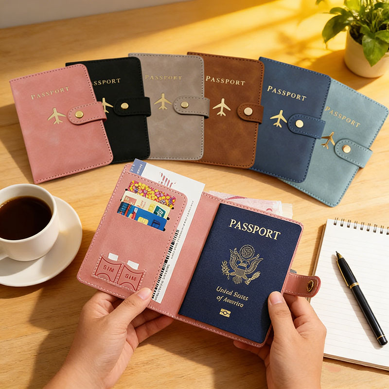 Board Game Book - Leather Passport Holder Covers Case for