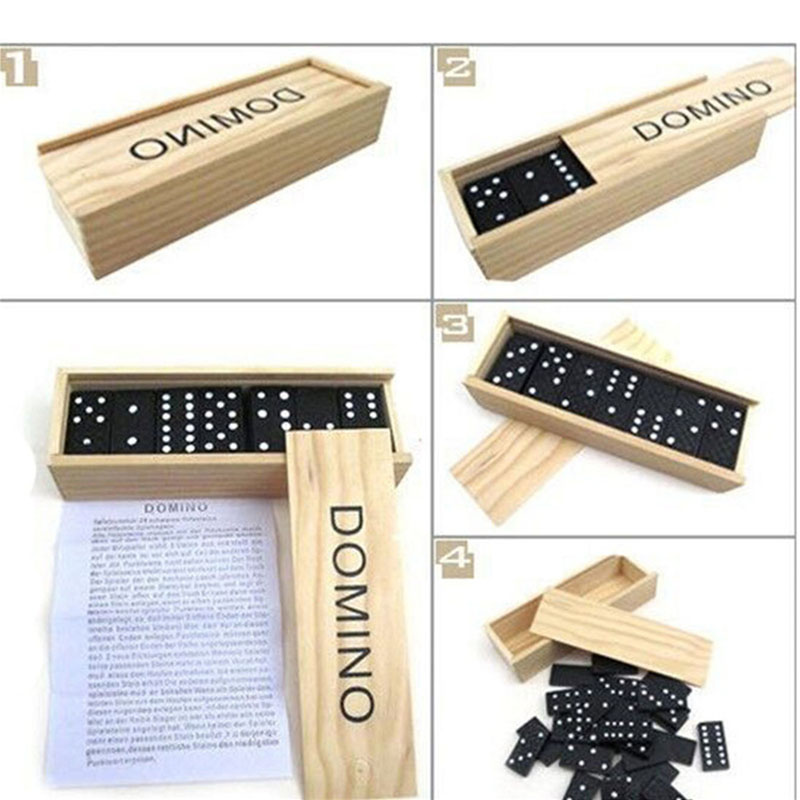 28pcs/Set Wooden Domino Board  - Board Game Land review and price