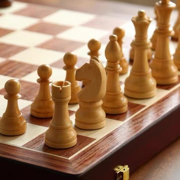 Magnetic Wooden Chess Set Fold - Board Game Queen review and price