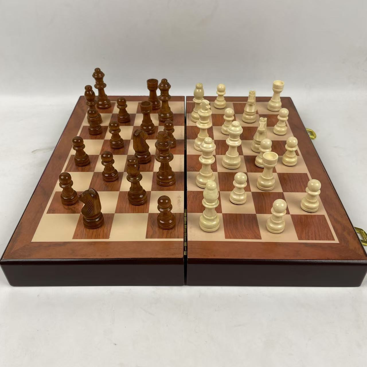 Magnetic Wooden Chess Set Fold - Board Game Queen review and price