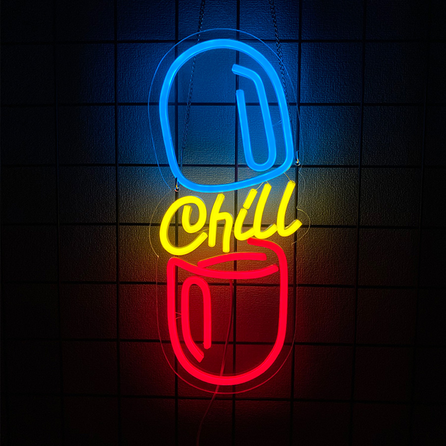 Chill Zone Led Neon Sign, Caps - Board Game Night review and price