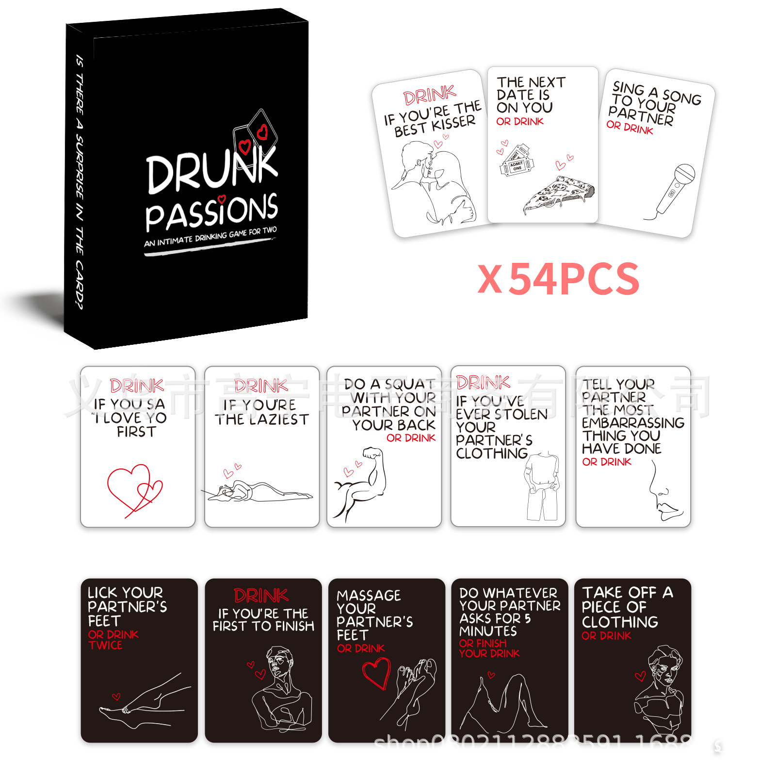 Drunk Passions Lovers Couples  - Board Game Night review and price
