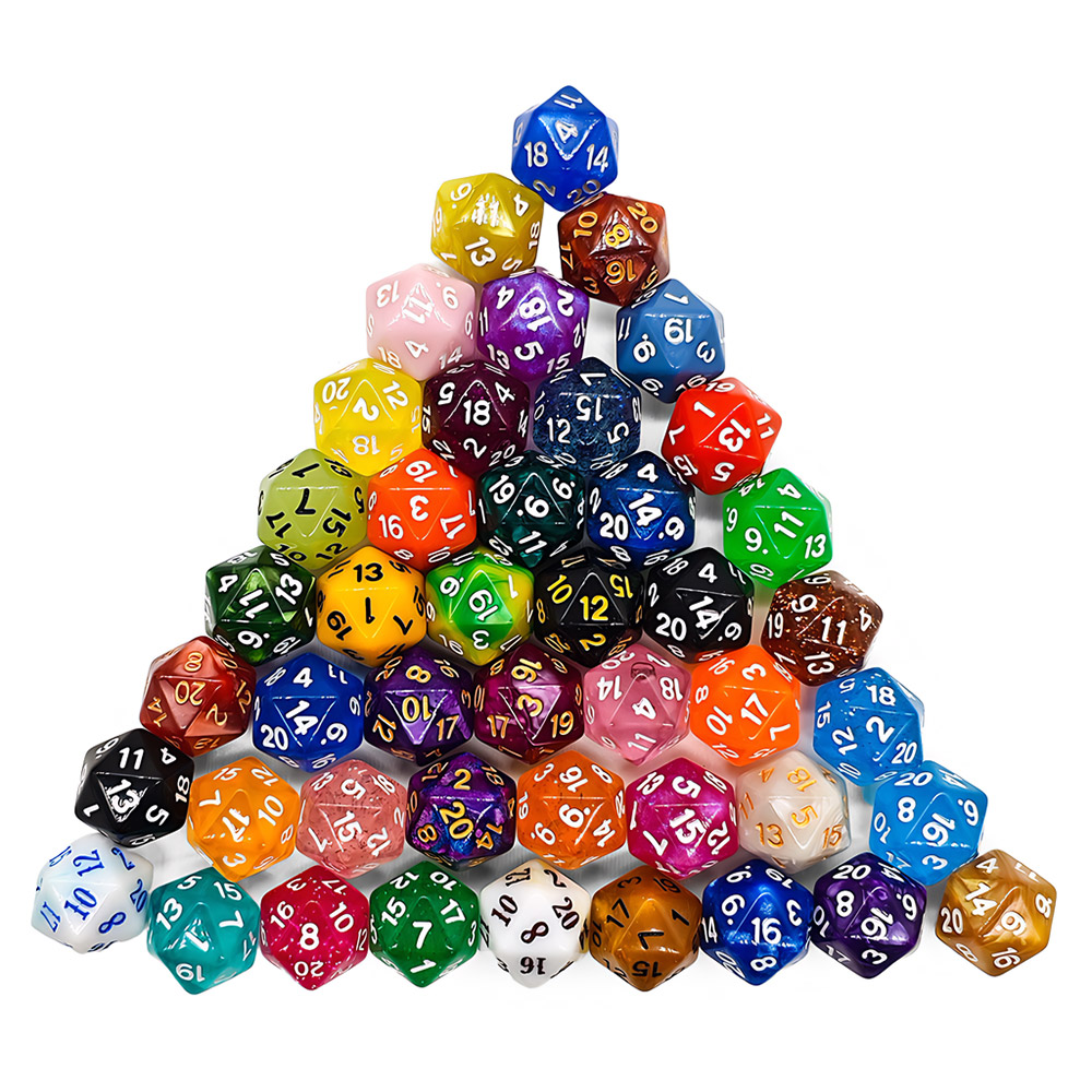 60Pcs Multi-Sided Dices Mixed  - Board Game Land review and price