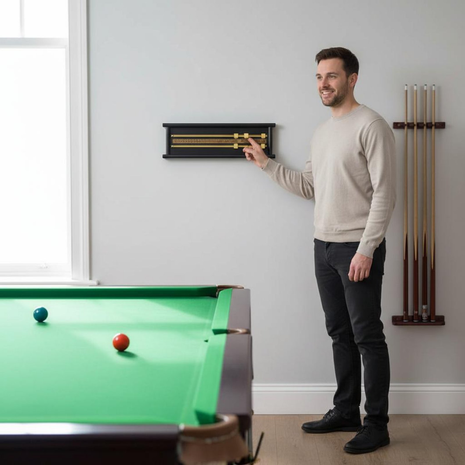Wooden Snooker Scorer Dual Rai - Board Game For 2 Players review and price
