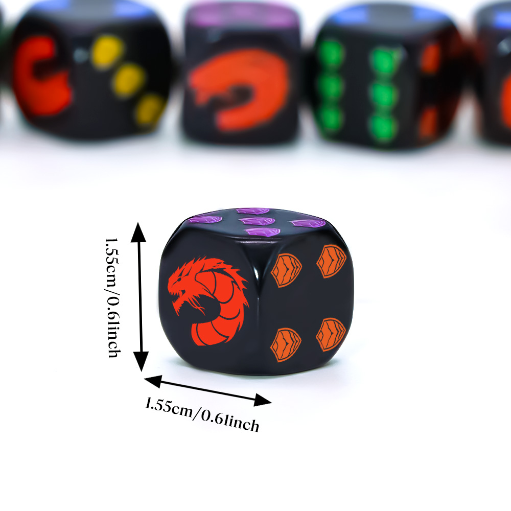 6Pcs Dragon Shield Crest Polyh - Board Game Night review and price