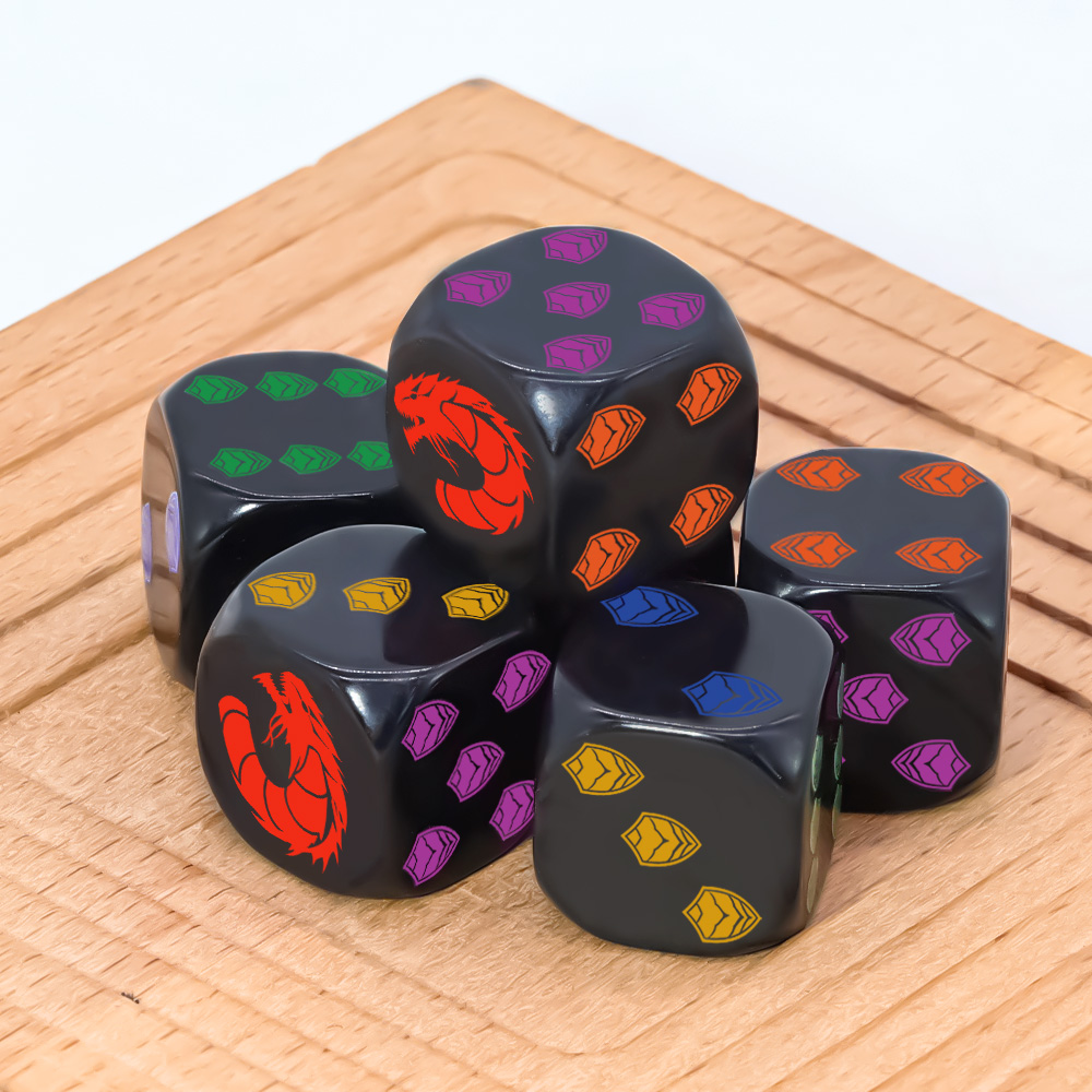 6Pcs Dragon Shield Crest Polyh - Board Game Night review and price