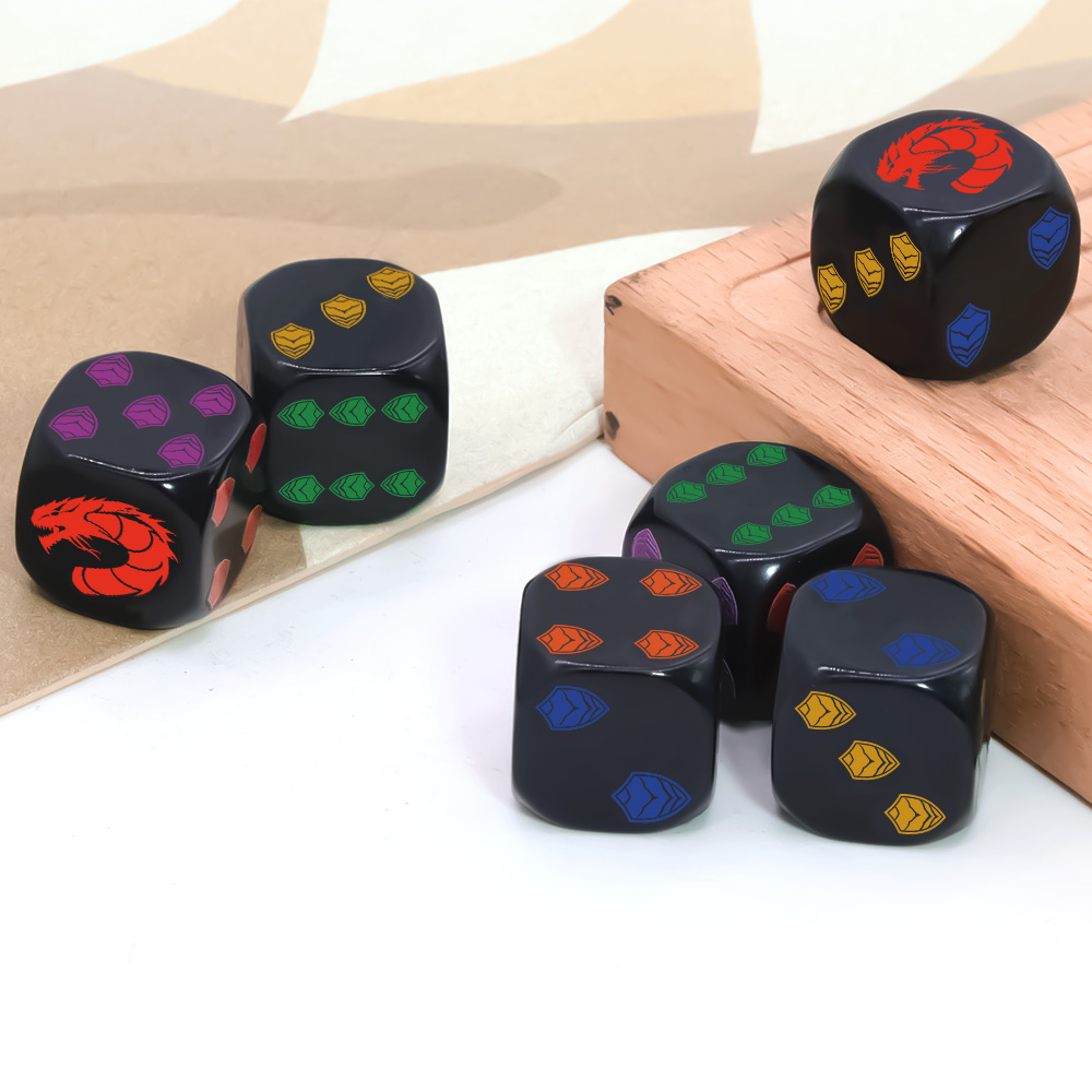 6Pcs Dragon Shield Crest Polyh - Board Game Night review and price